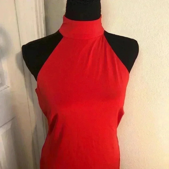 🔥💃🏻High Neck Fringe Red Party Dress💃🏻🔥Large and Small - Picture 7 of 16